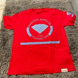 Red Size Large Diamond Supply Co. Tee